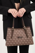 Silver & Polo SP1252 Kadın El Çantası Monogram Kahve