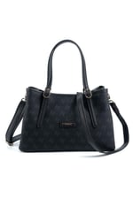 Silver & Polo SP1252 Kadın El Çantası Monogram Siyah