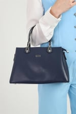 Silver & Polo SP1253 Kadın El Çantası Düz Lacivert