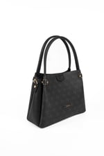 Silver & Polo SP1254 Kadın El Çantası Monogram Siyah