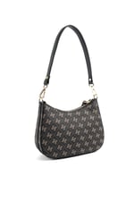 Silver & Polo SP1259 Kadın Omuz Çantası Monogram Füme-Siyah