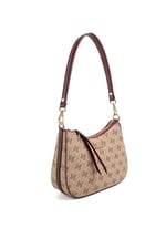 Silver & Polo SP1259 Kadın Omuz Çantası Monogram Koyu Bej-Bordo