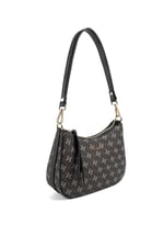 Silver & Polo SP1259 Kadın Omuz Çantası Monogram Füme-Siyah