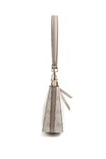 Silver & Polo SP1259 Kadın Omuz Çantası Monogram Bej-Kum