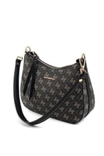 Silver & Polo SP1259 Kadın Omuz Çantası Monogram Füme-Siyah