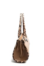 Silver & Polo SP1261 Kadın El Çantası Düz Vizon-Leopar Taba