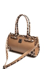 Silver & Polo SP1261 Kadın El Çantası Düz Vizon-Leopar Taba
