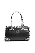 Silver & Polo SP1261 Kadın El Çantası Düz Siyah-Leopar Gri