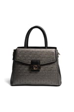 Silver & Polo SP1264 Kadın El Çantası Logolu Platin-Siyah