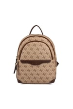 Silver & Polo SP1265 Kadın Sırt Çantası Monogram Koyu Bej-Kahve