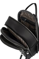 Silver & Polo SP1265 Kadın Sırt Çantası Monogram Koyu Bej-Kahve