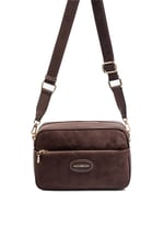 Silver & Polo SP1267 Kadın Çapraz Çanta Süet Kahve