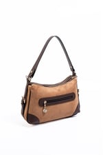 Silver & Polo SP1269 Kadın Omuz Çantası Süet Taba-Kahve