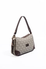 Silver & Polo SP1269 Kadın Omuz Çantası Monogram Y.Yeşil-Kahve