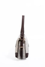 Silver & Polo SP1269 Kadın Omuz Çantası Monogram Taş-Kahve