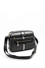 Silver & Polo SP491 Kadın Çapraz Çanta Ekose Siyah