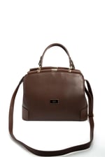 Silver & Polo SP706 Kadın El Çantası Düz Kahve