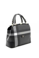 Silver & Polo SP706 Kadın El Çantası Ekose Siyah