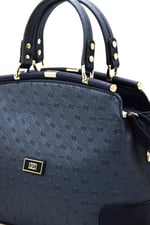 Silver & Polo SP706 Kadın El Çantası Logolu Lacivert
