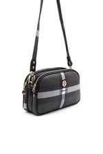 Silver & Polo SP745 Kadın Çapraz Çanta Ekose Siyah