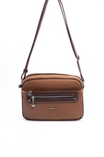 Silver & Polo SP753 Kadın Çapraz Çanta Petek Karamel-Kahve