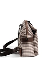 Silver & Polo SP771 Kadın Sırt Çantası Ekose Line Kare Kahve Sarı-Kahve