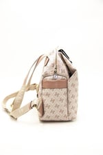 Silver & Polo SP771 Kadın Sırt Çantası Monogram Pembe-Somon