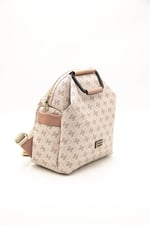 Silver & Polo SP771 Kadın Sırt Çantası Monogram Pembe-Somon