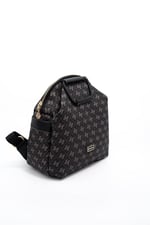 Silver & Polo SP771 Kadın Sırt Çantası Monogram Füme-Siyah