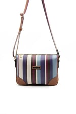 Silver & Polo SP784 Kadın Çapraz Çanta Ekose Mix-Taba