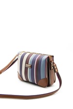 Silver & Polo SP784 Kadın Çapraz Çanta Ekose Mix-Taba