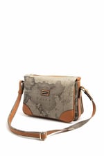 Silver & Polo SP784 Kadın Çapraz Çanta Harita Haki-A.Taba