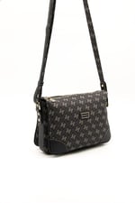 Silver & Polo SP784 Kadın Çapraz Çanta Monogram Füme-Siyah