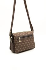 Silver & Polo SP784 Kadın Çapraz Çanta Monogram Kahve