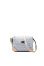 Silver & Polo SP784 Kadın Çapraz Çanta Monogram Mavi-Ten