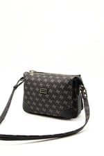 Silver & Polo SP784 Kadın Çapraz Çanta Monogram Füme-Siyah