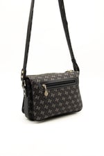 Silver & Polo SP784 Kadın Çapraz Çanta Monogram Füme-Siyah