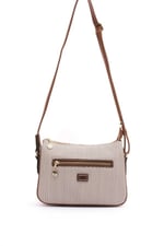 Silver & Polo SP818 Kadın Çapraz Çanta Hasır Bej-Taba