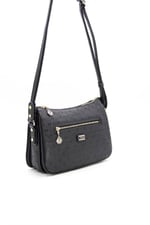 Silver & Polo SP818 Kadın Çapraz Çanta Logolu Siyah