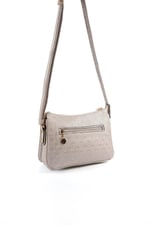 Silver & Polo SP818 Kadın Çapraz Çanta Logolu Bej-S.Bej
