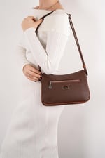 Silver & Polo SP818 Kadın Çapraz Çanta Petek Kahve-Taba