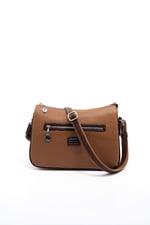 Silver & Polo SP818 Kadın Çapraz Çanta Petek Karamel-Kahve
