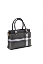Silver & Polo SP826 Kadın El Çantası Ekose Siyah