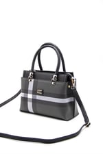 Silver & Polo SP826 Kadın El Çantası Ekose Siyah