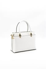 Silver & Polo SP826 Kadın El Çantası Logolu Beyaz