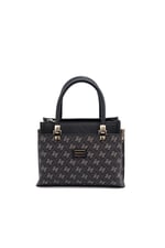 Silver & Polo SP826 Kadın El Çantası Monogram Füme-Siyah