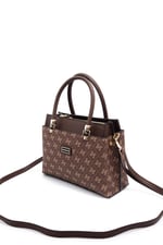 Silver & Polo SP826 Kadın El Çantası Monogram Kahve