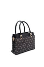 Silver & Polo SP826 Kadın El Çantası Monogram Füme-Siyah