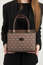 Silver & Polo SP826 Kadın El Çantası Monogram Kahve