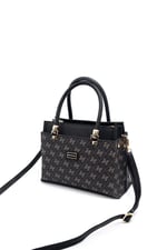 Silver & Polo SP826 Kadın El Çantası Monogram Füme-Siyah